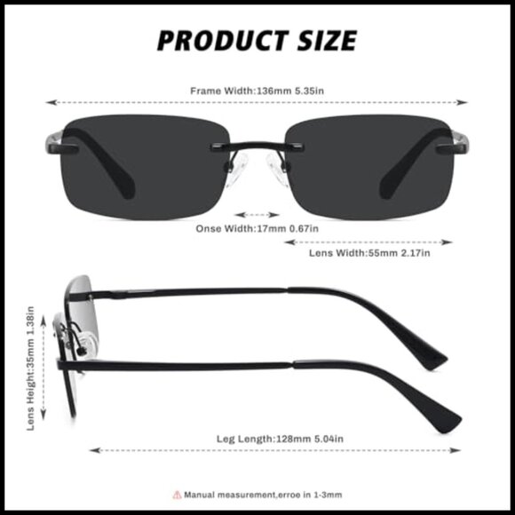 Retro Square Sunglasses Narrow Frame Spring Hinge UV Protection Trendy main image 4
